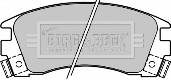 BORG & BECK stabdžių trinkelių rinkinys, diskinis stabdys BBP1209